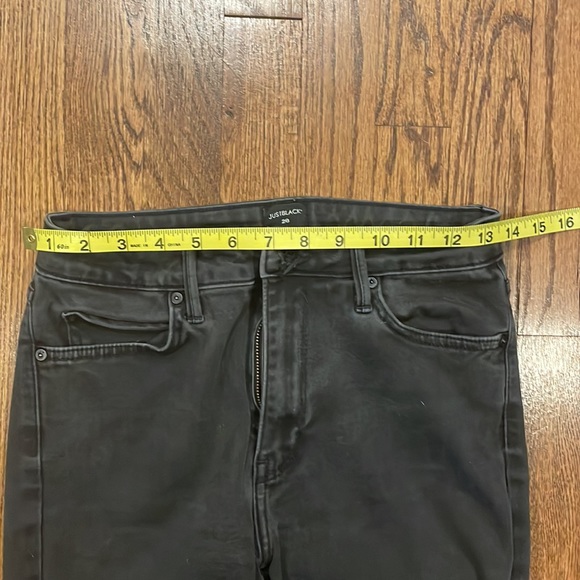 Just Black faded black womens skinny stretchy with raw hem jeans size 28 - Picture 4 of 10